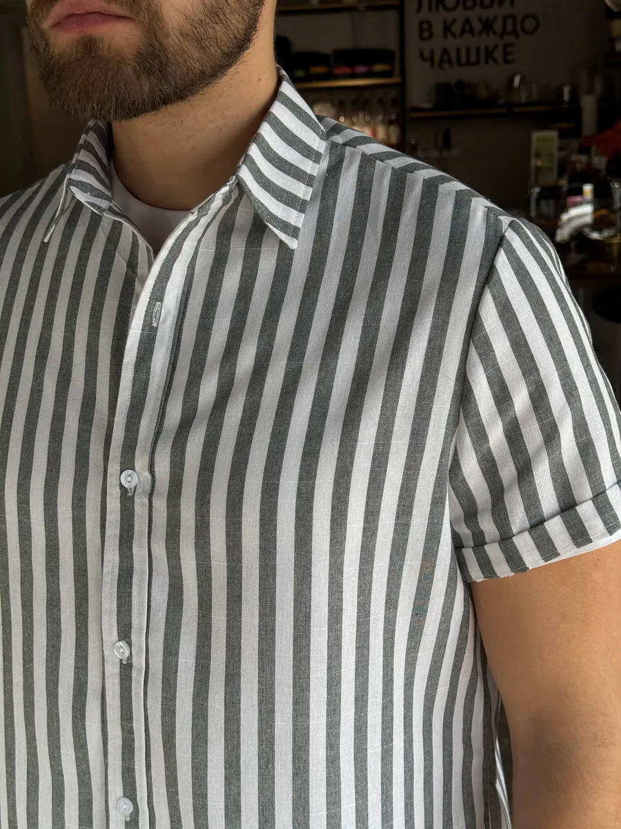 Chemise Rayé en lin style OLD MONEY