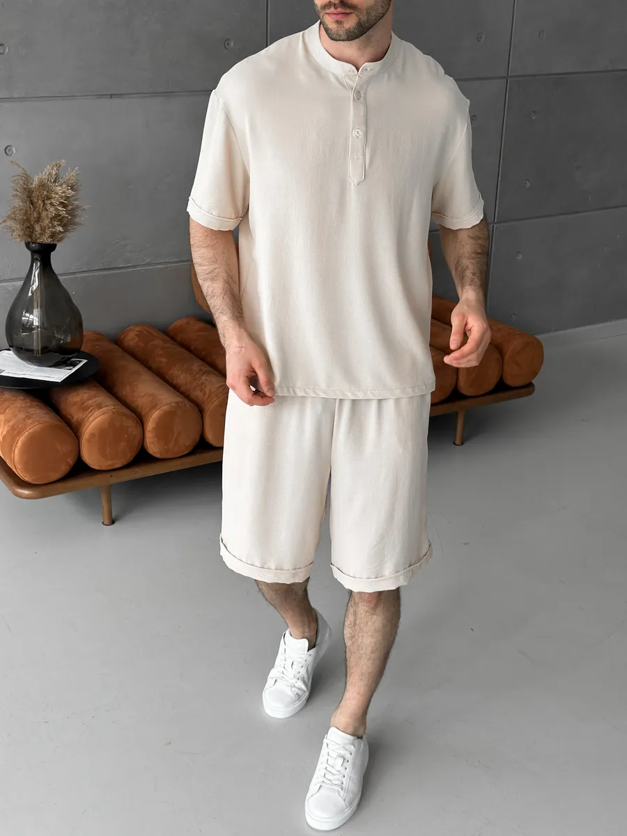 Ensemble chemise et short en LIN STYLE OLD MONEY