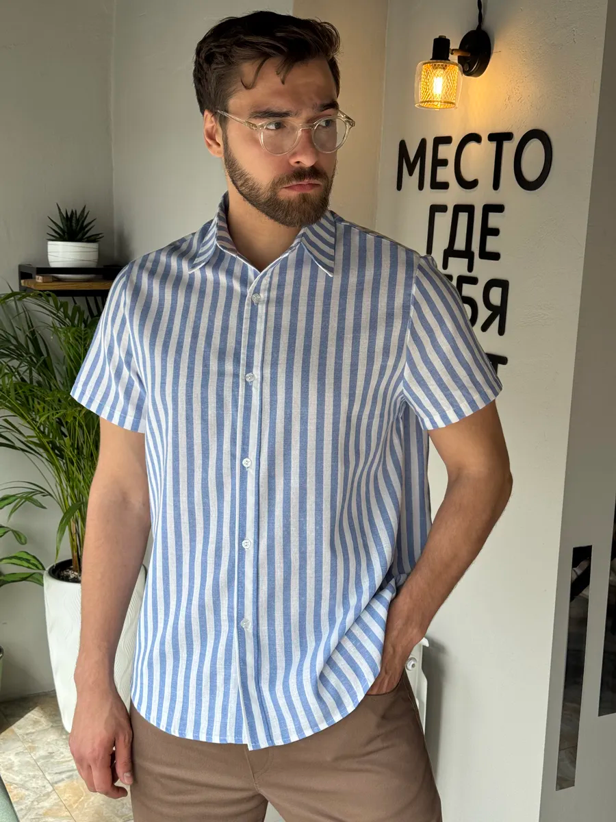 Chemise Rayé en lin style OLD MONEY
