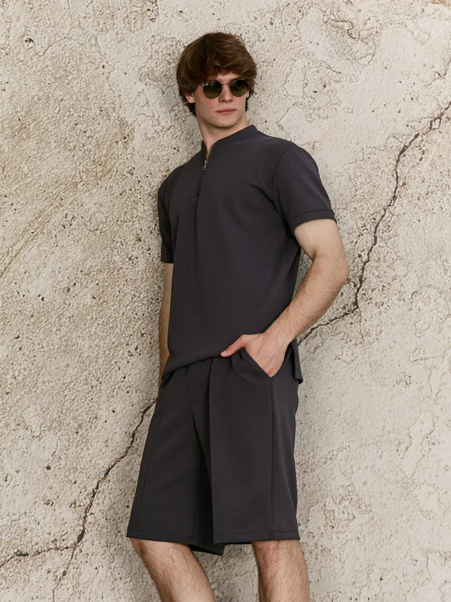 Ensemble Zippé Milano — T-shirt & Short Assorti