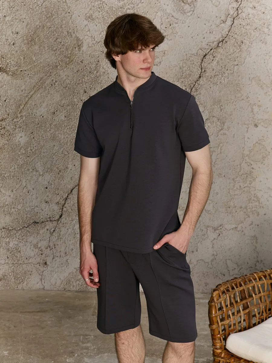 Ensemble Zippé Milano — T-shirt & Short Assorti