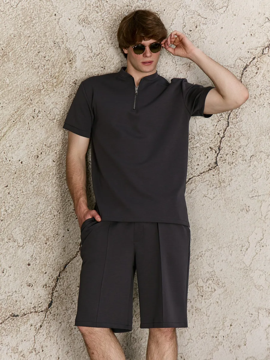 Ensemble Zippé Milano — T-shirt & Short Assorti