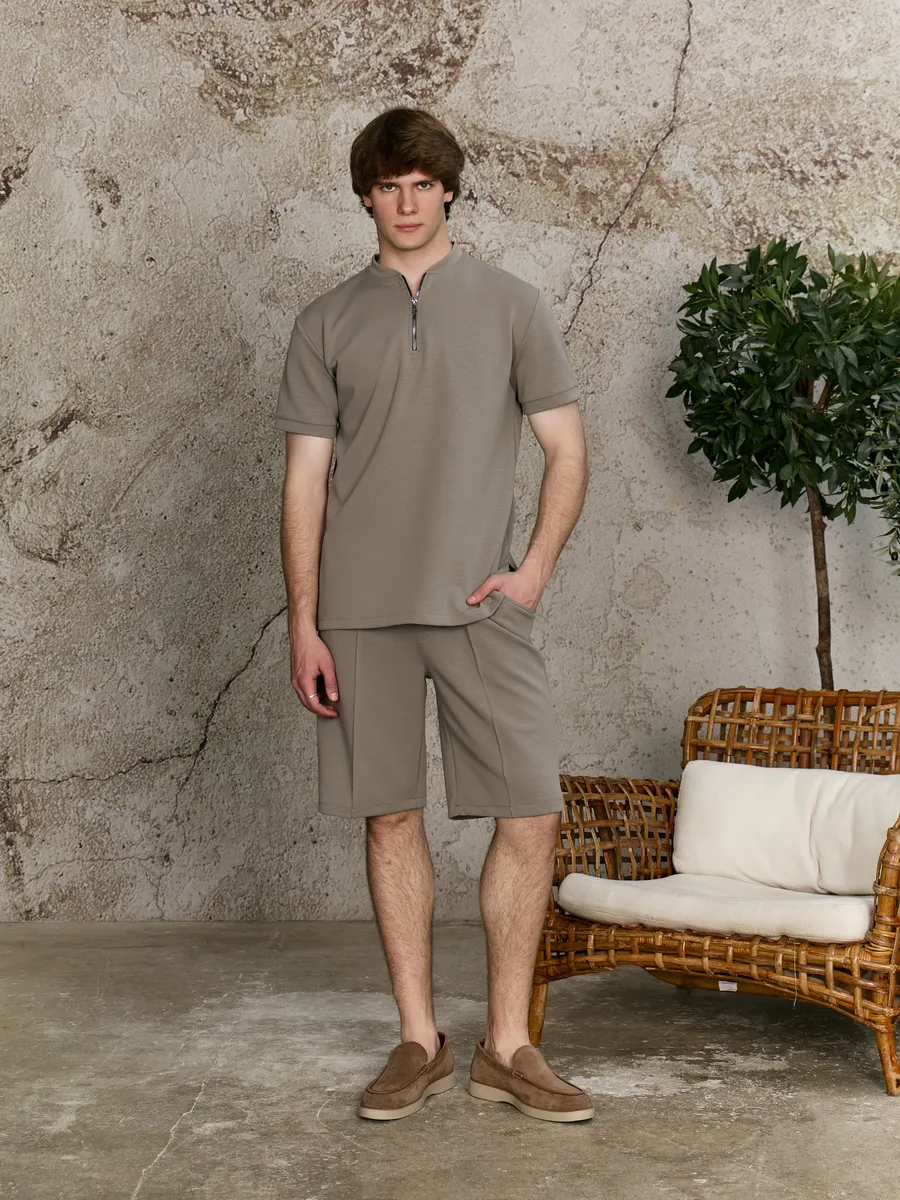 Ensemble Zippé Milano — T-shirt & Short Assorti