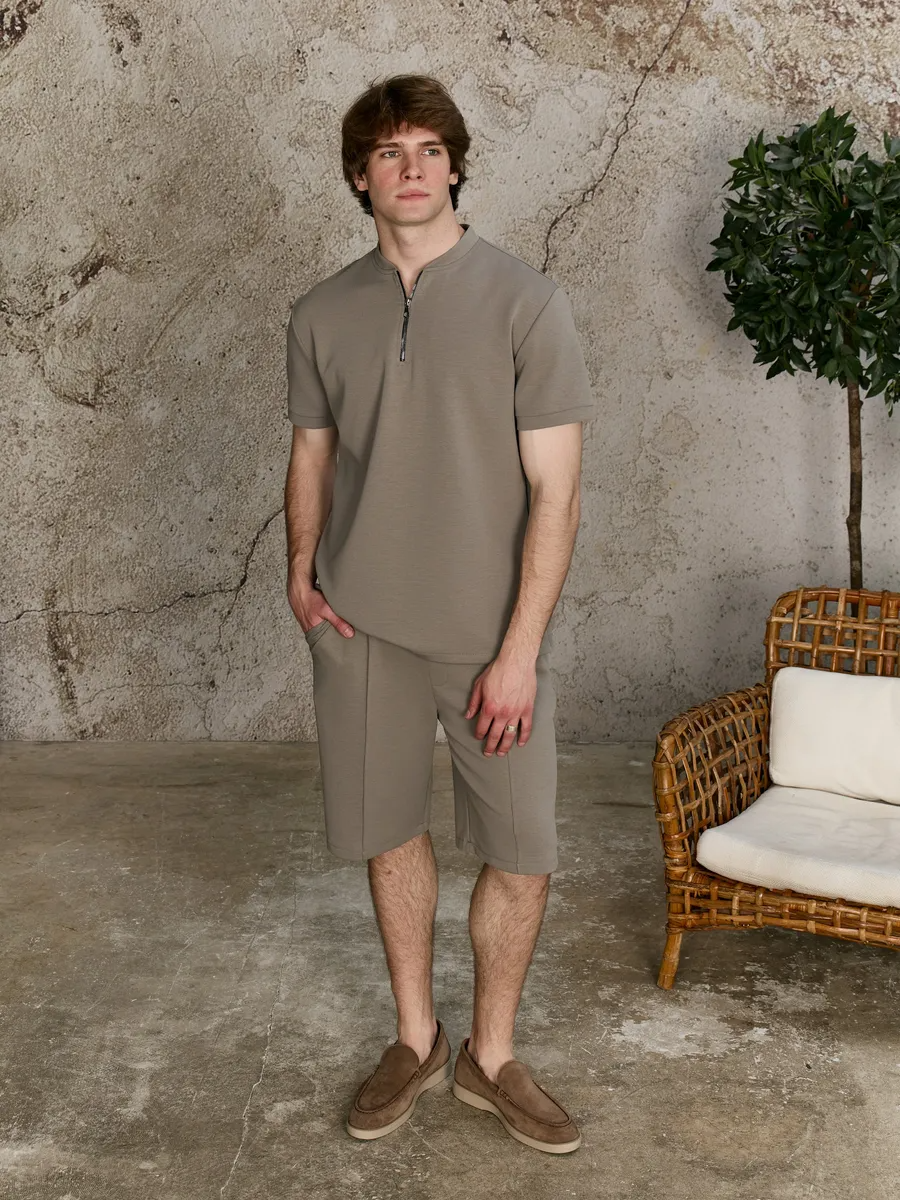 Ensemble Zippé Milano — T-shirt & Short Assorti