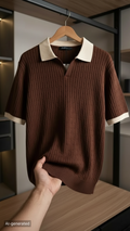 Polo Tricoté Col Ouvert